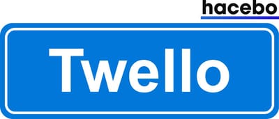 Hacebo - Plaatsnaam Sticker - 29x10 CM - Twello sticker - Verkeersborden sticker - grappige cadeaus - Twello