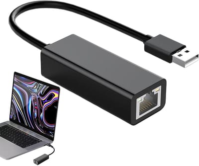 Type C Adapter - Netwerk Converter - Stabiel Internet - Driverloos Installeren - 100 Mbps Snelheid - Zwart