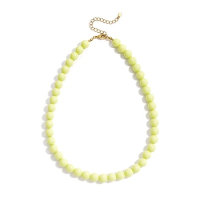 Beady Babe Ketting | RVS & Resin | Pale Yellow | Kralenketting | Verstelbaar | Best Jewelry Gift