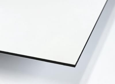 Composietplaat - Aluminium sandwich - Reclame en bewegwijzering - Licht en stijf - 3 mm dik - Wit