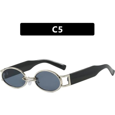Lunettes de Soleil Durables Haute Qualité Style Rétro Inspiré Y2K Haut de Gamme Tendance Forme Ovale Pour Hommes et Femmes