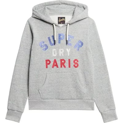 Dames hoodie met glinsterend logo Superdry