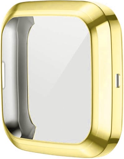 Screenprotector watch case - hoesje - geschikt voor Fitbit Versa 2 - goud