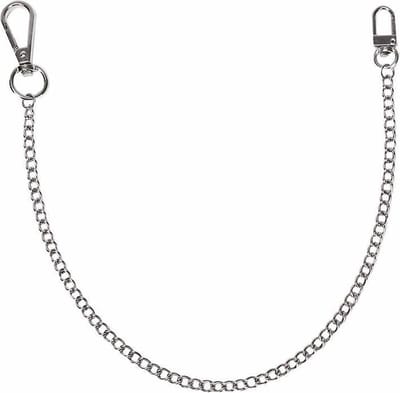 Fako Bijoux® - Sleutelketting - Broekketting - Portemonnee Ketting - 39cm - Zilverkleurig