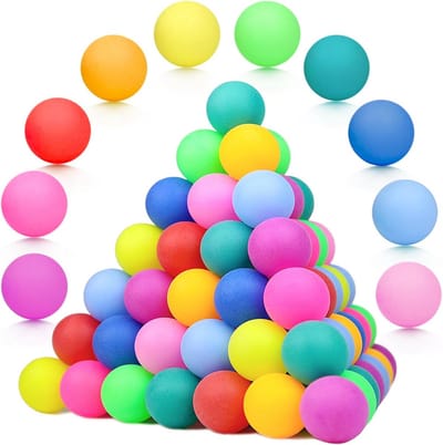 Tafeltennisballen Set - Balletjes Plezier - Feest Spelletjes - Kleurrijk Ontwerp - 60 Stuks - Gekleurd