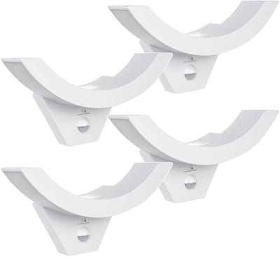 Maclean MCE290 W - Set van 4 stuks Wandlamp - buitenlamp - LED-lamp met bewegingssensor, PIR-sensor, wit, 10 W, IP54, 800 lm