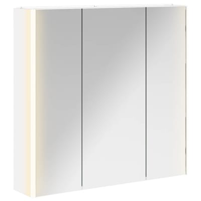 vidaXL - Badkamerspiegelkast - Wit - 73.5 - x - 15.5 - x - 70 - cm - Bewerkt - hout