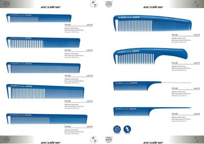 Haarkam - Kapperskam Stylingkam - Nauwkeurige Styling - Statisch Vrij Ontwerp - 23.8 x 7.1 cm - Blauw