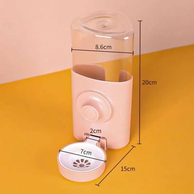 Automatische waterdispenser voor konijnen (600 ml) met grote capaciteit en sifon, voerbak voor huisdieren zoals hamsters, cavia's en chinchilla's.