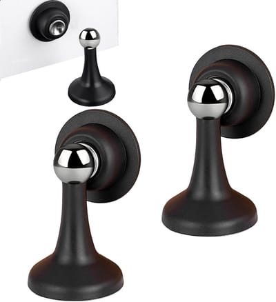 Magnetische Deurstopper - Deurvanger Houder - Deuren Open Houden - Zonder Boren Montage - 12 x 9.5 x 9.5 cm