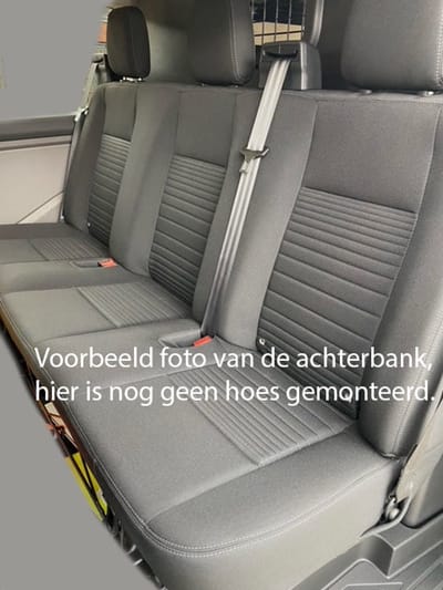 Pasvorm stoelhoezen Ford (Transit / E-Transit) 2014-heden (past op achterbank in versie met dubbel cabine) - Kunstleer zwart