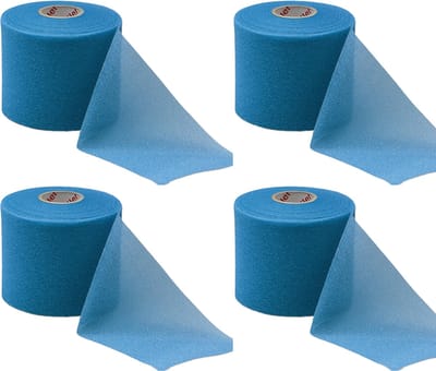 Mueller Underwrap Tape - Voetbal Sokken Tape - Scheenbeschermers tape - Blauw - 4 stuks