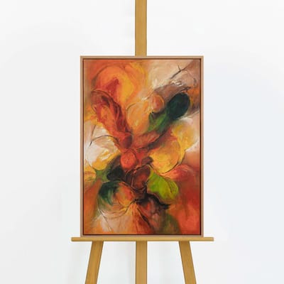YS Schilderij - Handgeschilderd canvas schilderij - Wanddecoratie Abstract - Groen - goud zwart - Muurdecoratie woonkamer - Slaapkamer decoratie - Kamer accessoires - Abstract schilderij goud zwart - schilderijen op canvas Wood 60x40