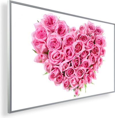 Infrarood Verwarmingspaneel 450W met fotomotief en Smart Thermostaat (5 jaar Garantie) - Hartjes Bloemen 178