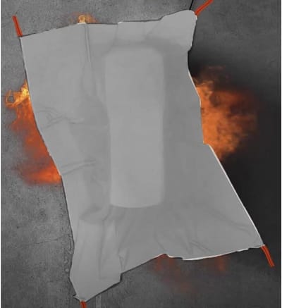 Noodbrandblusser deken - Brandwerende afdekking - Voertuig veiligheid - Hittebestendig tot 850°C - 3x4 m - Grijs