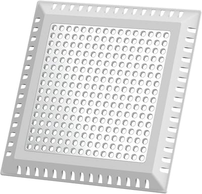 Douchegoot Haarvanger - Afvoerzeef Douche - Douche Verstopping Voorkomen - Zachte Siliconen Rand - 12.45 x 12.45 cm - Roestvrij Staal