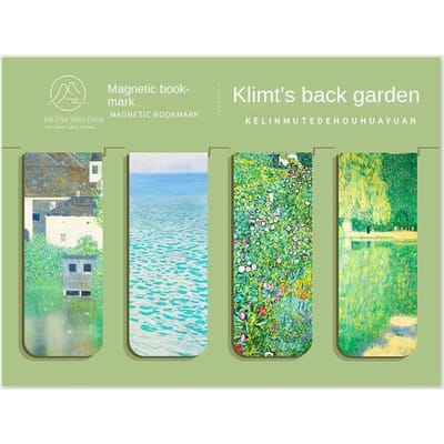 4 Stuks Magnetische Bladwijzer Wereldberoemde Schilderijen Monet Van Gogh Antieke Kunst Pagina Map voor Boeken Lezers Kantoorbenodigdheden beige