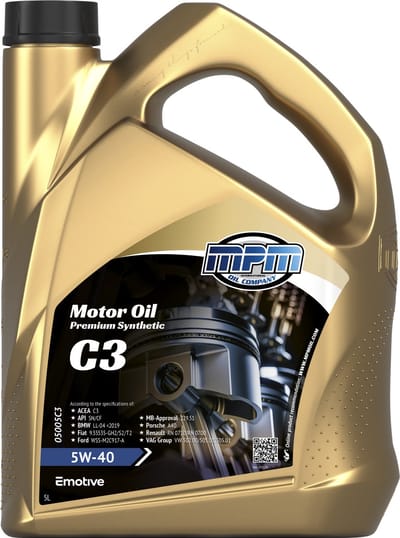 MPM Motorolie 5w40 C3 - 5 liter