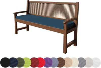 Bank Kussen - Tuinkussen Zitkussen - Buiten Zitten - Waterafstotend Polyester - 140x60x5 cm - Donkerblauw