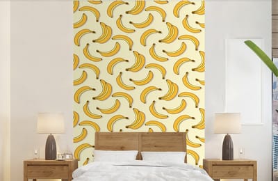 Behang - Fotobehang Fruit - Design - Banaan - Breedte 140 cm x hoogte 220 cm