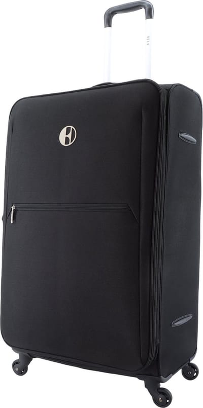 ELLE Zachte Koffer / Trolley / Reiskoffer - 71 cm (Large) - Mode - Zwart - Zwart / Large