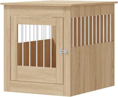 Hondenbench Meubel - Huisdier Huis - Veilig Verblijf - 2-in-1 Functie - 645x80x71 cm - Sonoma Eiken