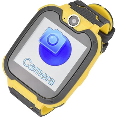 Prendre des photos, Montre réveil pour enfant, Montre téléphone pour enfant, Appel d'urgence SOS, Montre avec éclairage(Jaune) jaune