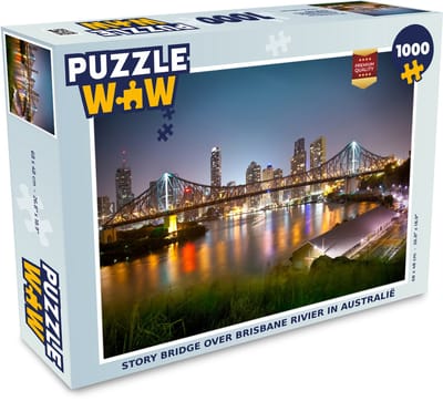 Puzzel Story Bridge over Brisbane Rivier in Australië - Legpuzzel - Puzzel 1000 stukjes volwassenen
