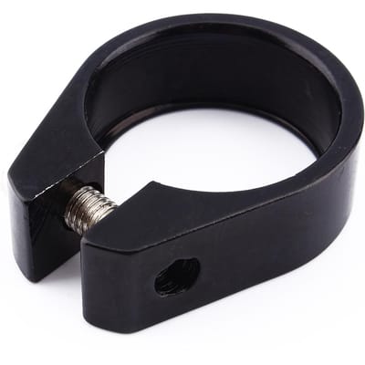 Zwart 31.8mm Fiets Cycle Mountainbike Rijzadel Zadelpen Klem Bevestiging SS black