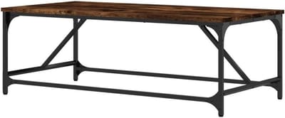 Salontafel Gerookt Eiken - Koffietafel Woonkamer - Woonkamer Inrichten - Gemanipuleerd Hout - 100x50x35 cm - Gerookt eiken