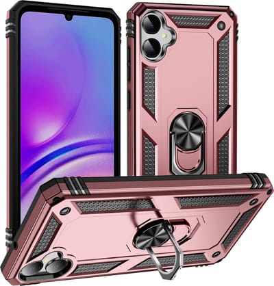 Anti-Shock Hybrid Ring Armor Hoesje Geschikt voor: Samsung Galaxy A05 - Rosegoud
