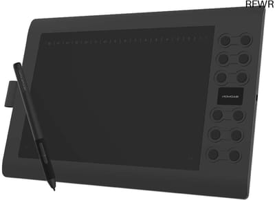 RFWR® Grafisch Tekentablet 10x6,25 met 8192 Niveaus en Batterij-vrije Stylus
