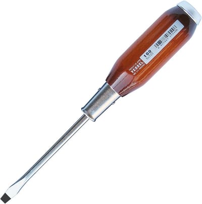 Houten Flat Tip Tang-Thru Schroevendraaier 6x100