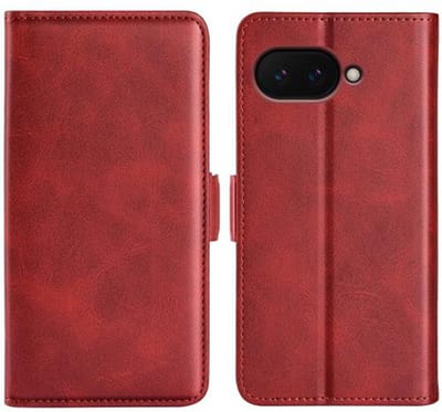 MobyDefend Hoesje - Geschikt voor Google Pixel 9a - Luxe Wallet Book Case (Sluiting Zijkant) - Rood