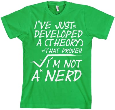 Hybris T-shirt ‘A Theory I'm Not A Nerd’ SH-1-15370-H18-17