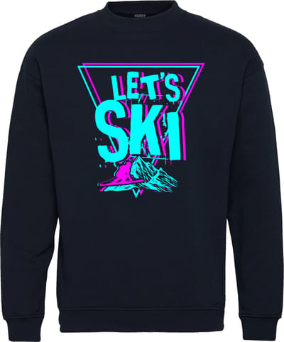 Sweater Let's Ski | Apres Ski Verkleedkleren | Fout Skipak | Apres Ski Outfit | Navy | maat 104/116