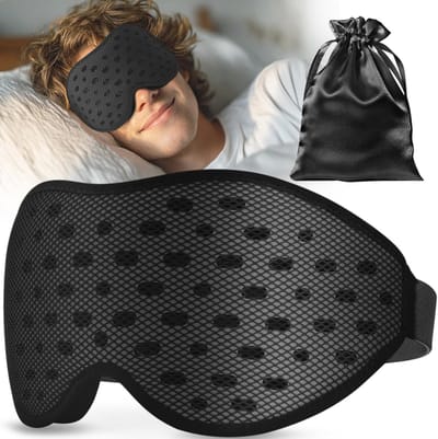 Lichtdicht en ademend slaapmasker voor heren en vrouwen, 3D slaapbril voor ultiem comfort en duisternis, ideaal voor reizen en nachtdiensten