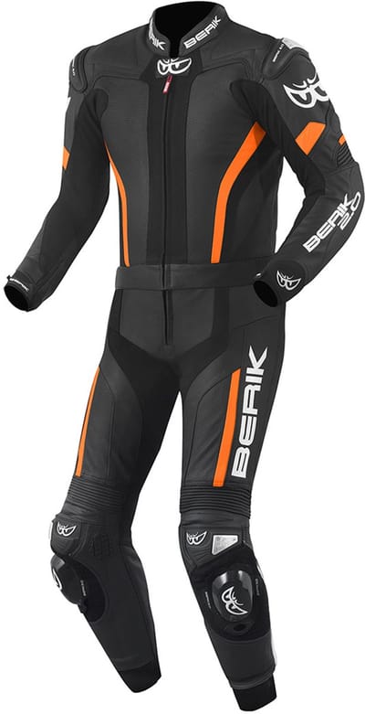Berik Losail Zwart Oranje 2-Delig Motorpak - Racepak