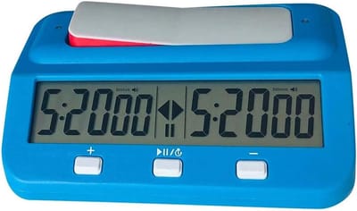 Digitale Schaken Klok - Spel Timer - Nauwkeurig Tellen - Draagbaar Ontwerp - 16 x 10 x 6 cm - Blauw