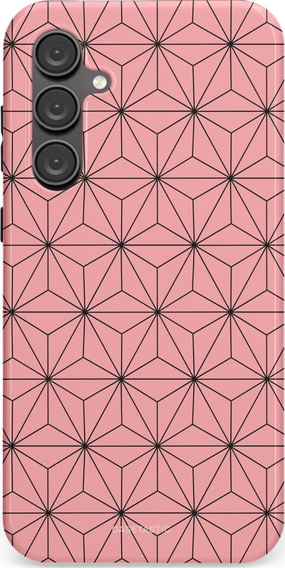 Casetastic Hoesje Geschikt voor Samsung S23 FE - Stijlvolle Beschermende Duo-layer Case - Roze Zwarte Fashion Paris Patroon