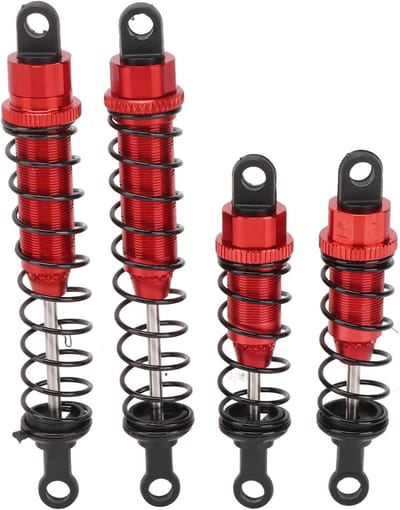 Verstelbare RC Schokdempers voor WLtoys 12428 1/12 Modelvoertuigen - Aluminium, Voor- en Achterzijde, Hoogwaardige Schokabsorptie