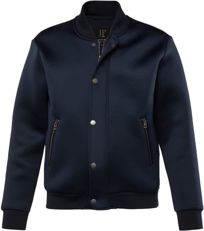 JP 1880 - Heren - College-jack scuba collegekraag rits - Navy blauw - Maat L