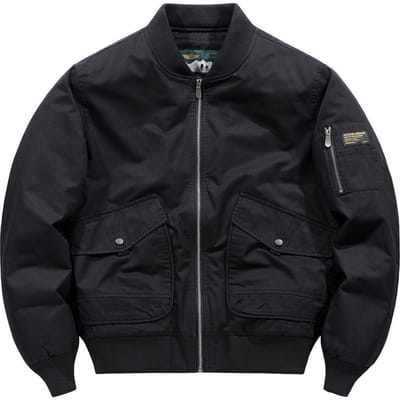 Winter Nieuw Baseballkraag Jas Heren Puur Katoen Knappe Katoenen Verdikte Bomberjack Herenjas 2XL black