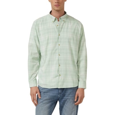s.Oliver Shirts Soft Sage Maat: XL | Casual Overhemden Outlet | Heren