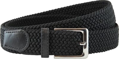 Houtkamp Gevlochten Riem - Elastische Comfort Stretch Belt - Unisex - Zwart - Lengte totaal 105 cm / Riemmaat 90