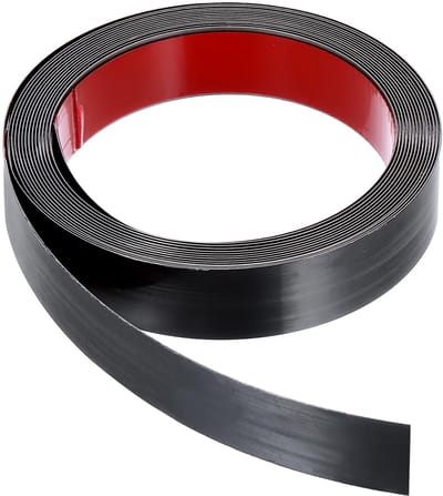 Wandlijst, 4,9 m x 2,5 cm, flexibel afpellen en opplakken, spiegelachtige afwerking, roestvrij staal, zelfklevende metalen rand voor huisdecoratie, muurbescherming, spiegelzwart