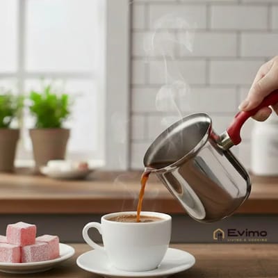 Polo Chef koffiekan/melkpan/cezve No.3 voor 4 kopjes Turkse koffie