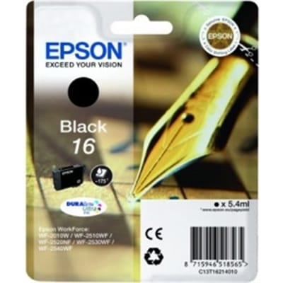 Epson T1621 nr. 16 inktcartridge zwart (origineel)