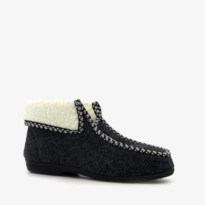 Thu!s dames pantoffel hoog zwart - Maat 37 - Sloffen