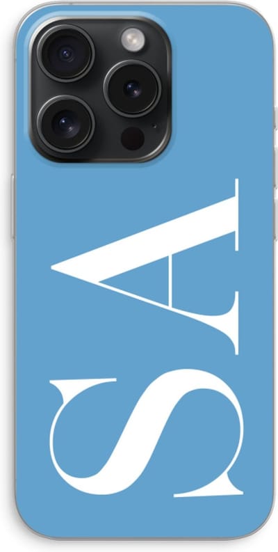 Gepersonaliseerd - Case Company® - Hoesje geschikt voor iPhone 15 Pro hoesje - Monogram N°2 - Soft Cover Telefoonhoesje - Bescherming aan alle Kanten en Schermrand